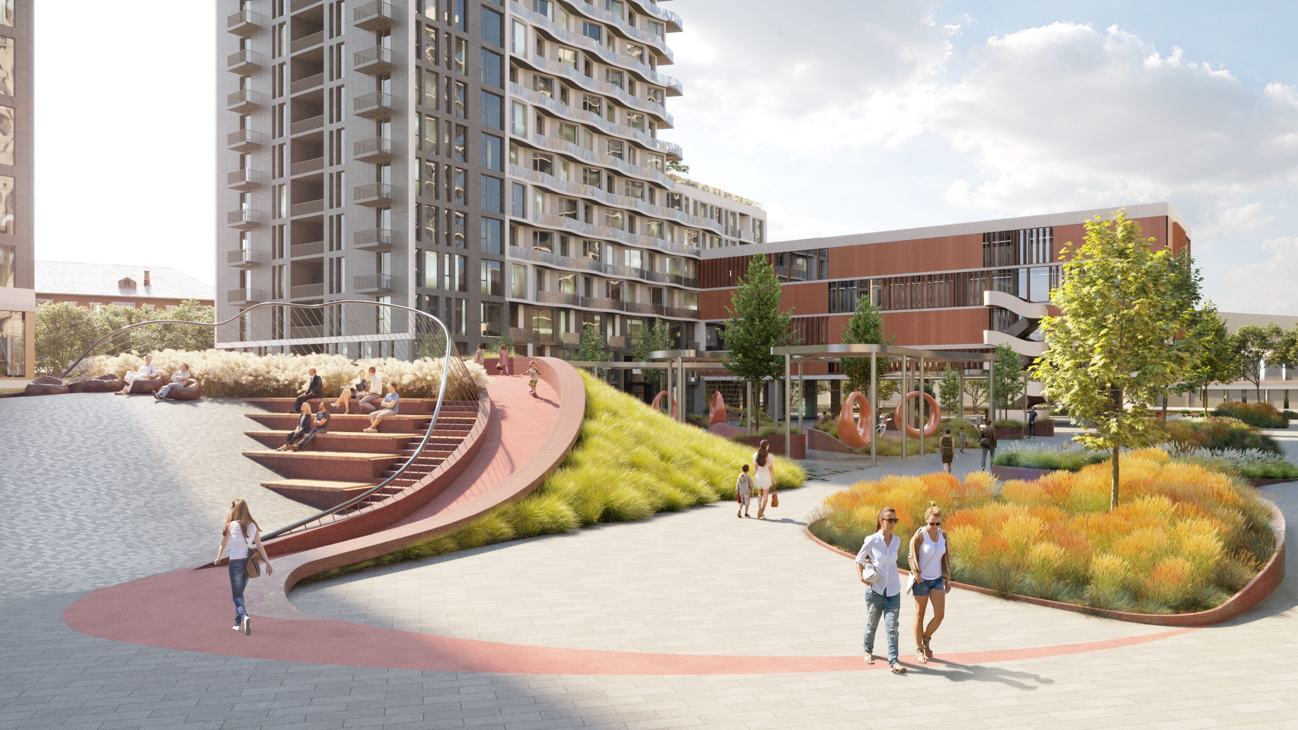 CREATOR CITY — amphitheatre on a green hill in the courtyard, Kyiv